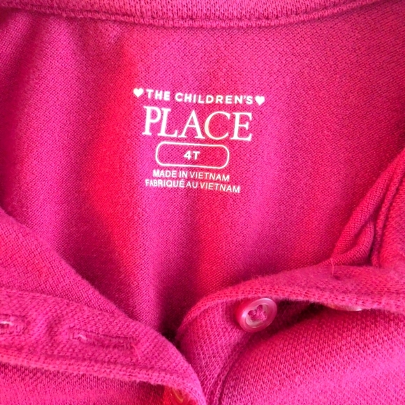 The Children's Place Girls Stylish Pink Polo Dress Cotton Casual  Size 4T - Picture 6 of 6